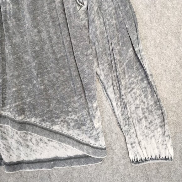 Free People Womens Tunic Gray Acadia Sz M Cotton Poly Burnout Oversized Henley - Picture 4 of 11